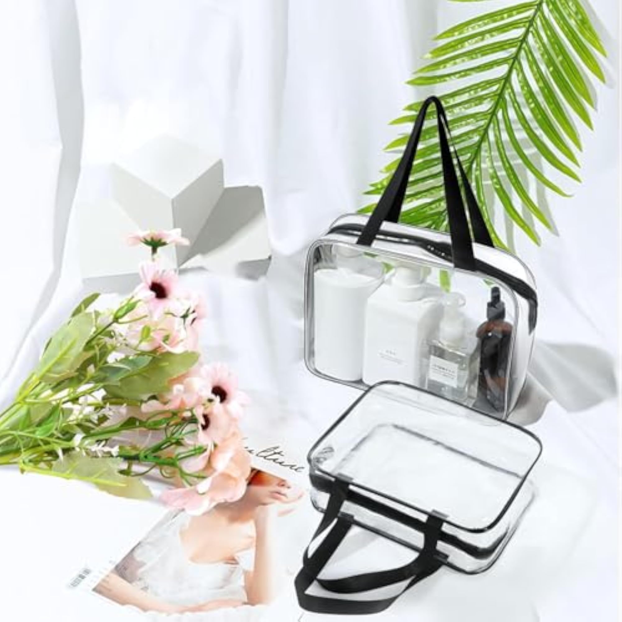 Clear Toiletry Bags, Large Waterproof Makeup Bags